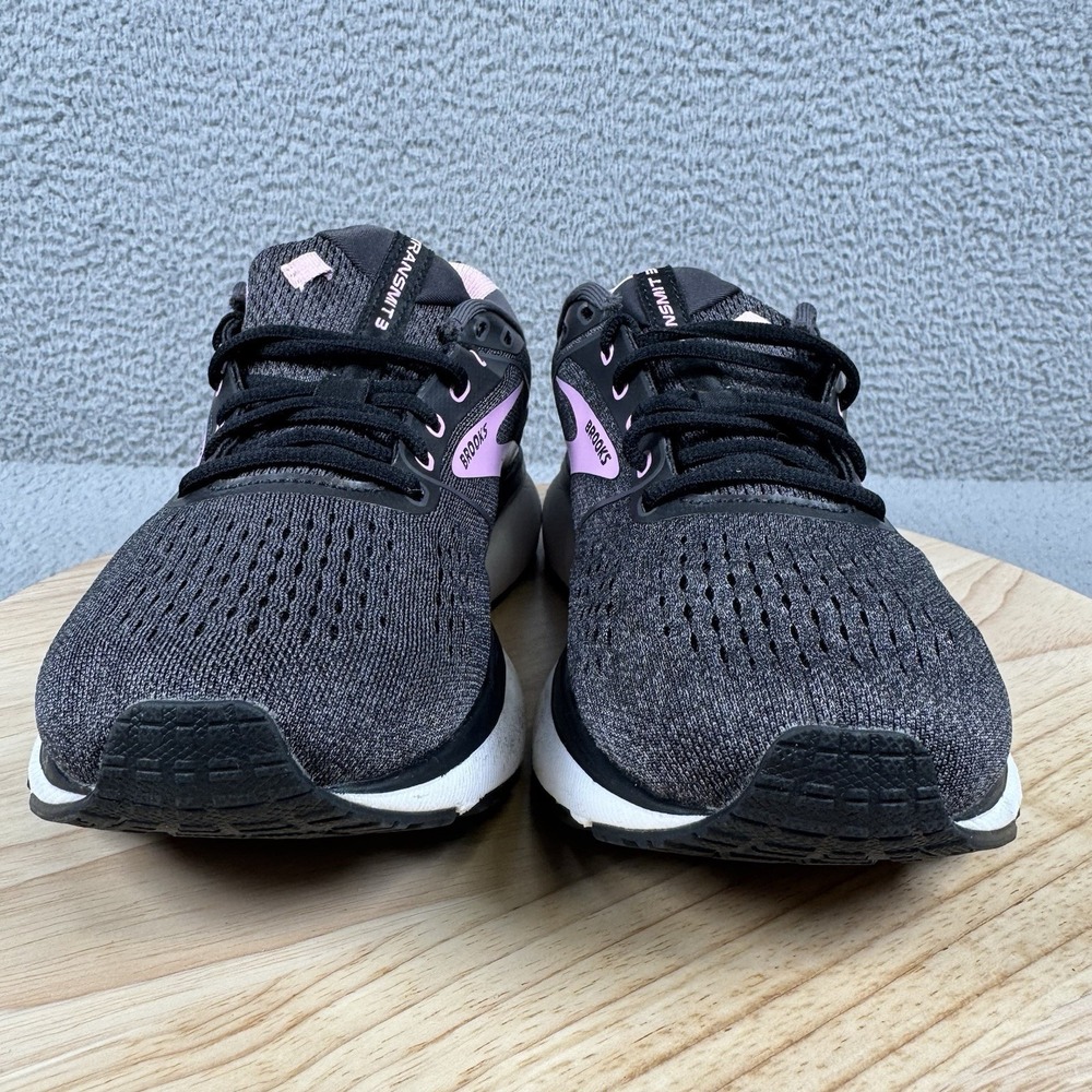 Brooks Womens Transmit 3 Womens 9.5 B Medium Black Running Shoes 1203501B077 - Picture 2 of 12